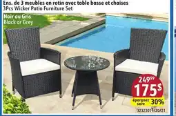 Sushi Shop 3Pcs Wicker Patio Furniture Set offer