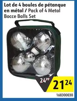Sushi Shop Pack of 4 Metal Bocce Balls Set offer