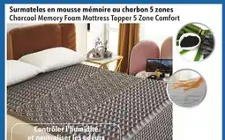 Sushi Shop Charcoal Memory Foam Mattress Topper 5 Zone Comfort offer