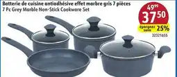 Sushi Shop 7 Pc Grey Marble Non-Stick Cookware Set offer