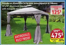 Sushi Shop 10'x10' Aluminum Gazebo with mosquito net & curtains offer