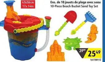 Sushi Shop 10-Piece Beach Bucket Sand Toy Set offer