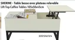 Sushi Shop SHERINE - Lift Top Coffee Tables 105x50x45cm offer