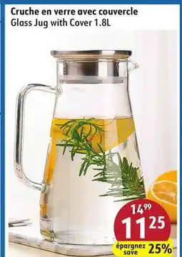 Sushi Shop Glass Jug with Cover 1.8L offer