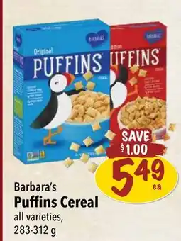 Farm Boy Barbara's Puffins Cereal offer