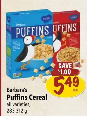 Farm Boy Barbara's Puffins Cereal offer