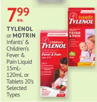IDA Pharmacy TYLENOL or MOTRIN offer