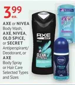 IDA Pharmacy AXE, NIVEA, OLD SPICE or SECRET offer