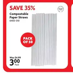 Home Hardware SIMPLY CLEAN Compostable Paper Straws offer