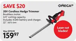 Home Hardware 20V Cordless Hedge Trimmer offer