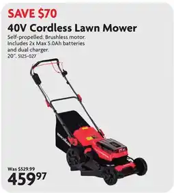 Home Hardware 40V Cordless Lawn Mower offer