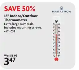 Home Hardware 16 Indoor/Outdoor Thermometer offer