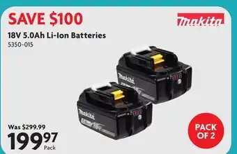 Home Hardware 18V 5.0Ah Li-Ion Batteries offer