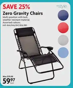 Home Hardware Zero Gravity Chairs offer