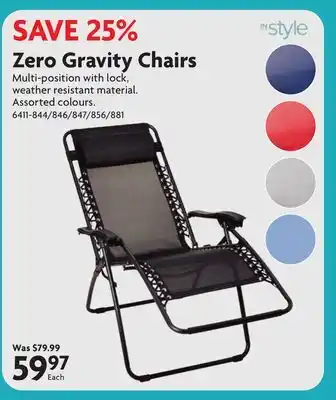 Home Hardware Zero Gravity Chairs offer