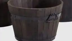 Home Hardware Wood Barrel Planter offer