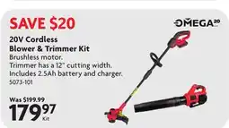 Home Hardware Cordless Lawn Blower & Trimmer Kit - 20 Volt offer