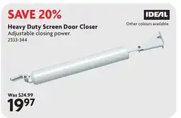 Home Hardware Heavy Duty Screen Door Closer offer