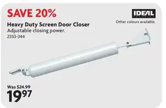 Home Hardware Heavy Duty Screen Door Closer offer