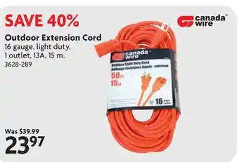 Home Hardware Outdoor Extension Cord offer