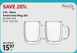 Home Hardware 2 Pc. Glass Americano Mug Set offer
