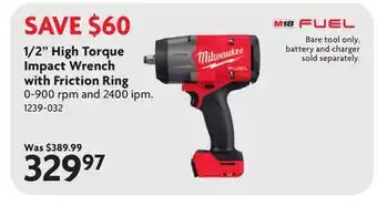 Home Hardware 1/2 High Torque Impact Wrench with Friction Ring offer