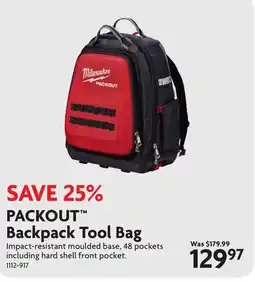 Home Hardware PACKOUT Backpack Tool Bag offer