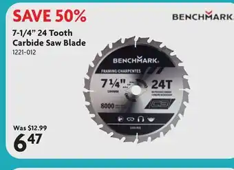 Home Hardware 7-1/4 24 Tooth Carbide Saw Blade offer