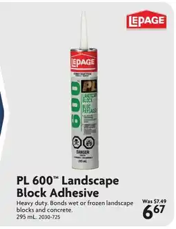 Home Hardware PL 600 Landscape Block Adhesive offer