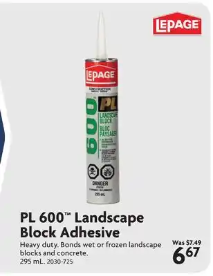 Home Hardware PL 600 Landscape Block Adhesive offer
