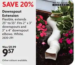 Home Hardware Downspout Extension offer