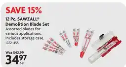 Home Hardware 12 Pc. SAWZALL Demolition Blade Set offer