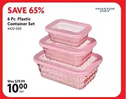 Home Hardware 6 Pc. Plastic Container Set offer