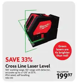 Home Hardware Cross Line Laser Level offer