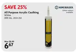 Home Hardware All Purpose Acrylic Caulking offer