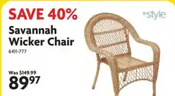 Home Hardware Savannah Wicker Chair offer
