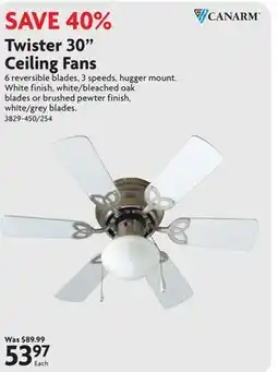 Home Hardware Twister 30 Ceiling Fans offer