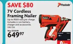 Home Hardware 7V Cordless Framing Nailer offer