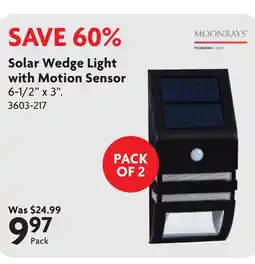 Home Hardware MOONRAYS Solar Wedge Light with Motion Sensor offer