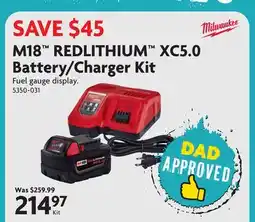Home Hardware M18 REDLITHIUM XC5.0 Battery/Charger Kit offer