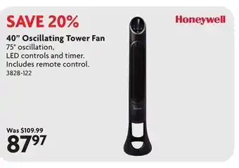 Home Hardware 40 Oscillating Tower Fan offer