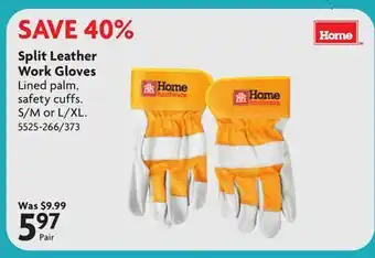 Home Hardware Split Leather Work Gloves offer