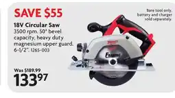 Home Hardware 18V Circular Saw offer