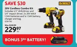 Home Hardware 20V Cordless Combo Kit offer