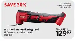 Home Hardware 18V Cordless Oscillating Tool offer