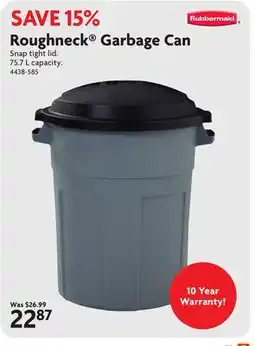 Home Hardware Roughneck Garbage Can offer