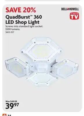 Home Hardware QuadBurst 360 LED Shop Light offer