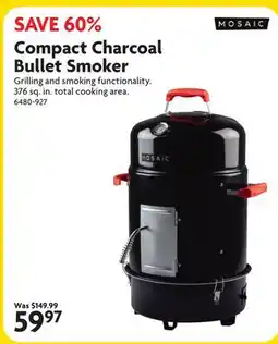 Home Hardware MOSAIC Compact Charcoal Bullet Smoker offer
