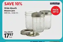 Home Hardware Wide Mouth Mason Jars offer