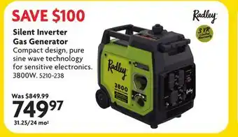 Home Hardware Silent Inverter Gas Generator offer